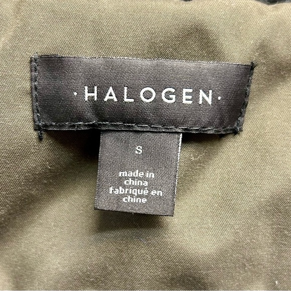 Halogen Green Trench Coat with Quilted Lining - Picture 3 of 4